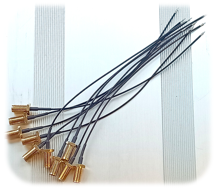 DDT8-150-R: 10 pcs Dicaliant Digital Twin 8.5 GHz pigtail set, 150 mm / 1.13 mm
